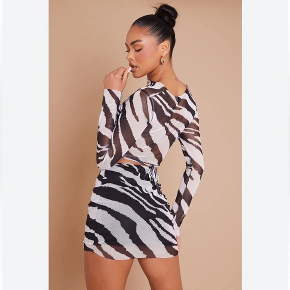 PrettyLittleThing Set Mesh Zebra - Picture 6 of 6